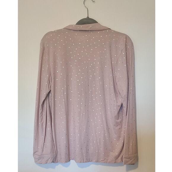 Victoria's Secret Pink Silver Heart Modal Soft Long Pajama Set-NEW- M - Picture 5 of 13